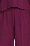 Zivame 2 Mile Fashion Knit Cotton Loungewear Set - Plum Caspia — thumbnail 6